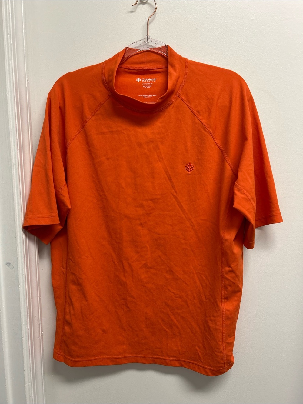 Coolibar Men’s Orange Short-Sleeve Rash Guard